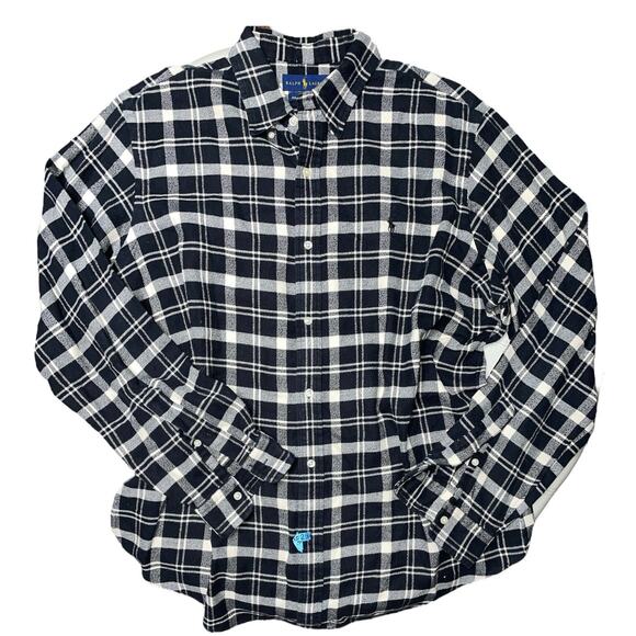 Ralph Lauren Other - Ralph Lauren Black & Cream Plaid Performance Flannel Shirt XL
